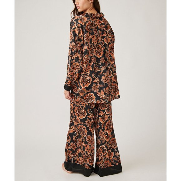 FREE PEOPLE Dreamy Days Pajama Set / Black Combo - Picture 3 of 6